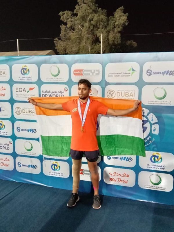 Pranav Won Gold Medal in Fazza Para Championship Grand Prix 2021 Dubai